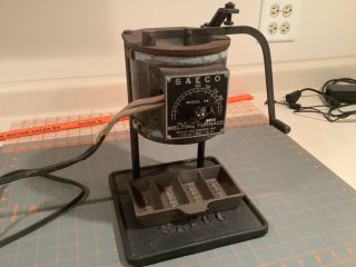 Vintage Saeco Model 24 Lead Melting Pot & Saeco Bar Mold Casting Pot With Cord