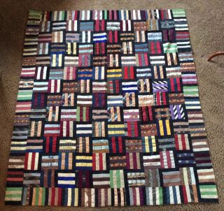 Antique Vintage Hand Stitched Silk Satin Patchwork Quilt Top - 54x68 -