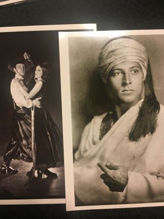 2 Vintage Postcards Rudolph Valentino And Wife Dancing 1923,  1925 Tango