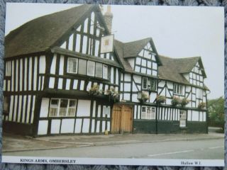 Vintage 1990s Ombersley Kings Arms Real Photo Postcard