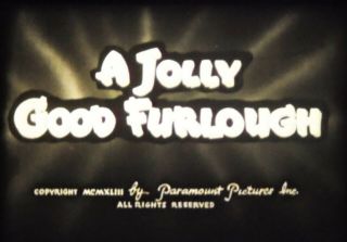 16mm Ww Ii Popeye Cartoon: A Jolly Good Furlough (1943) Rare Propaganda
