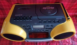 Sony ESP Sports CFD - 980 Vintage Water Resistant Radio CD/Cassette Player Boombox 2