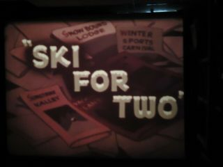 16mm Ski For Two Woody Woodpecker Cartoon Faded