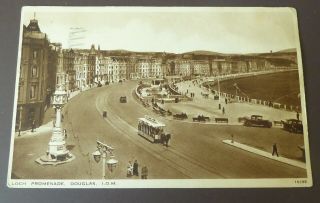 Vintage Postcard Loch Promenade Douglas Isle Of Man Posted 1940 