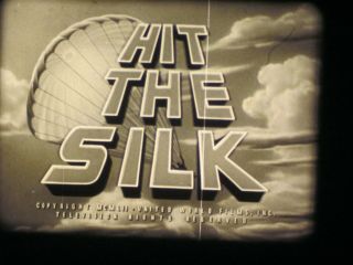 16 Mm Sound B&w Castle Films Hit The Silk,  1952 Sky Diving With Castle Films Box