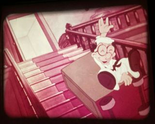 16mm Popeye Cartoon MOVING AWEIGH (1944) Famous Studios,  Jim Tyer animation 3