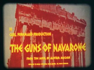 THE GUNS OF NAVARONE (1961) - 16mm Feature Film Gregory Peck,  Anthony Quinn 2