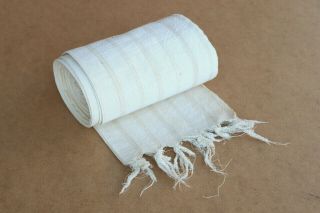 Antique Homespun Linen Fabric Texile Tissue Handwoven Weave Early 20th 6 Yrds