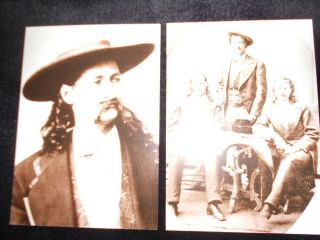 2 Vintage Photo Postcard Wild Bill Hickock,  Buffalo Bill,  Texas Jack Omohundro