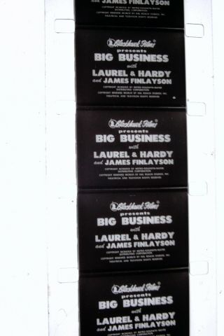 16mm Movie Film,  Blackhawk Films,  Laurel And Hardy,  Big Business,  Hg63