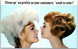 Vintage 1950s Advertising Postcard Wash 