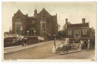 Middlesex Harrow School 1933 Vintage Postcard 14.  12