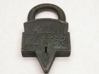 Vintage Southern Pacific Railroad Brass Lock Keen Kutter L.  C.  Simmons St.  Louis 3