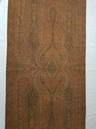 Antique French Paisley Kashmiri Shawl Woolen Multi Color 338x152cm 6