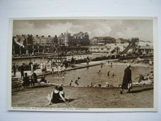 Vintage Postcard - Bathing Pool And Childrens Paddling Pool,  Skegness