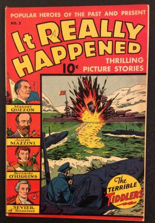 It Really Happened 2 Comic Book 1944 Golden Age 10 Cent Wwii Quezon Mazzini