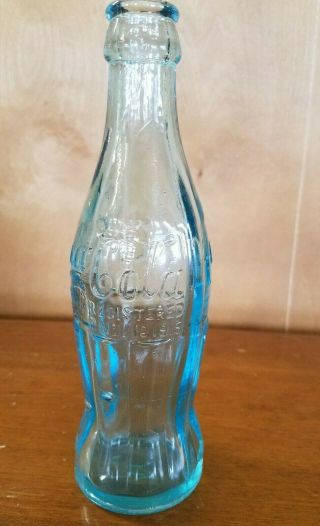 Vintage Coca Cola Blue Bottle Dated Nov.  16,  1915 A.  G.  W.  On Bottom