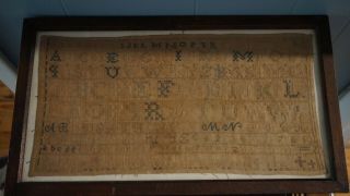 Early 19th Century Alphabet And Numbers Sampler