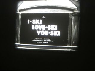 16mm Sound Popeye " I Ski Love Ski You Ski " Vg 400 