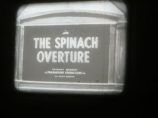 16mm Sound Popeye " Spinach Overture " Vg 400 