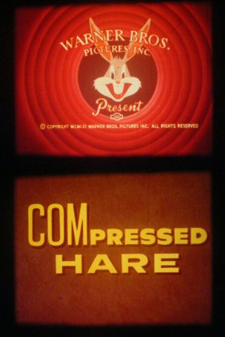 16mm Sound - " Compressed Hare " - Bugs Bunny - Wile E.  Coyote - 1961 - Sp Color Print