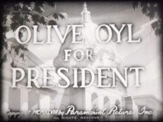 16mm Famous Studios Popeye Cartoon: Olive Oyl For President (1948) Bing Crosby