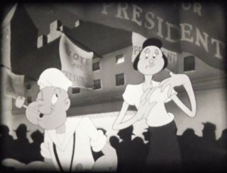 16mm Famous Studios POPEYE cartoon: OLIVE OYL FOR PRESIDENT (1948) Bing Crosby 3