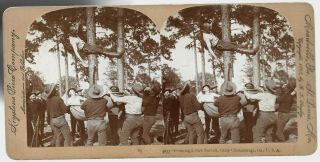 1898 Spanish American War U S Army Recruits Camp Chickamauga Ga Photo Stereoview