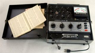 Vintage Sencore Tc154 Mighty Mite Vacuum Tube Tester,  Powers Up & Set Up Book