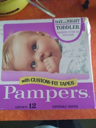 Vintage Pampers Day And Night Toddler