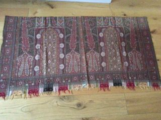Antique Kilim Wool & Silk Tapestry Fabric,  Wall Hanging - 82cm X 155cm Quality
