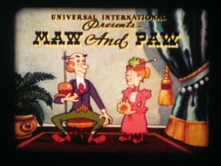 16 Mm Sound Film 1953 Technicolor Maw And Paw / Milford " The Smart One Cartoon