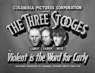 Three Stooges " Violent Is The Word For Curly " Near 16mm Kodak