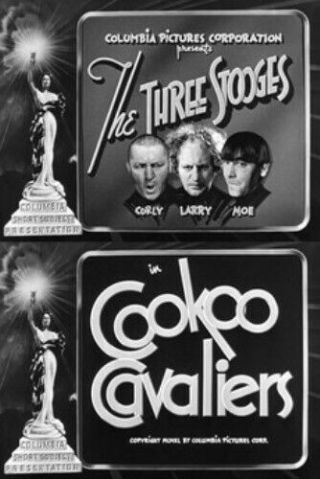 Three Stooges " Cookoo Cavaliers " Moe,  Larry,  & Curly Orig.  Near Kodak 16mm