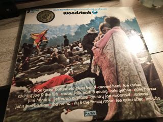 Vintage 1970 Woodstock " Cotillion " - Vinyl/album Set Of 3.  Cotillion Records -