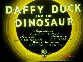 16 Mm Cartoon: " Daffy & The Dinosaur " 1939 Lpp