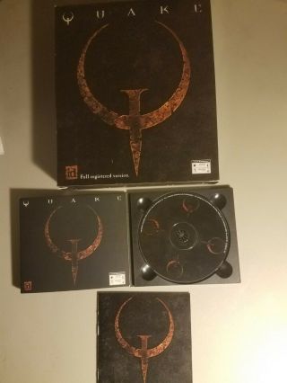 Vintage 1996 Quake Full Registered Version Pc Cd - Rom Big Box Game