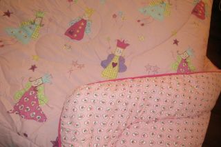 Laura Ashley Vintage " Fun Fairies " Comforter,  Full 78 " X 86 ",  Rose Hearts Backing
