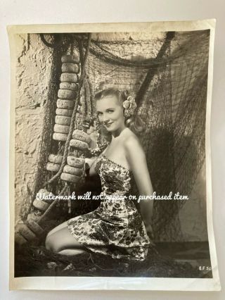 Vintage 1940s Publicity Photograph Unknown Actress 8x10 Film Star Pinup