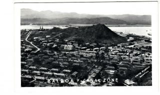 Balboa Canal Zone Panama Mountains B&w Vintage Postcard