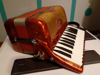 Vintage Italian Made 12 Bass 25 key Accordion with case 3