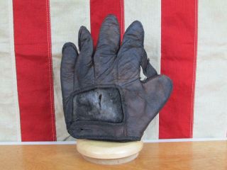 Vintage 1910s Leather Baseball Glove Fielders Mitt 1 Inch Web Antique Display