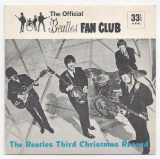 Beatles Vintage 7” Record,  Christmas Fan Club Flexi Disc,  Uk 1965,  Rare
