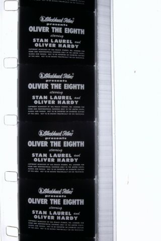 16mm Movie Film,  Blackhawk Films,  Laurel And Hardy,  Oliver The Eighth,  Hg75
