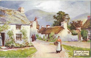 Isle Of Man Sulby Village Vintage Postcard 27.  8