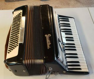 Frontalini Piano Accordion Black Straps 386 / 102 Vintage Parts Or Restoration