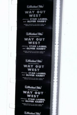 16mm Movie Film,  Blackhawk Films,  Laurel And Hardy,  Way Out West,  Hg65