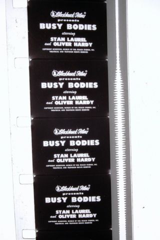 16mm Blackhawk Films,  Laurel & Hardy,  Busy Bodies,  Hg17