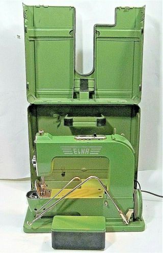 Vintage Elna W55 Type 500970 Hard Cased Sewing Machine