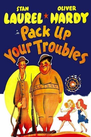 16mm - Pack Up Your Troubles (1932).  Blackhawk Laurel And Hardy B/w Feature Film.